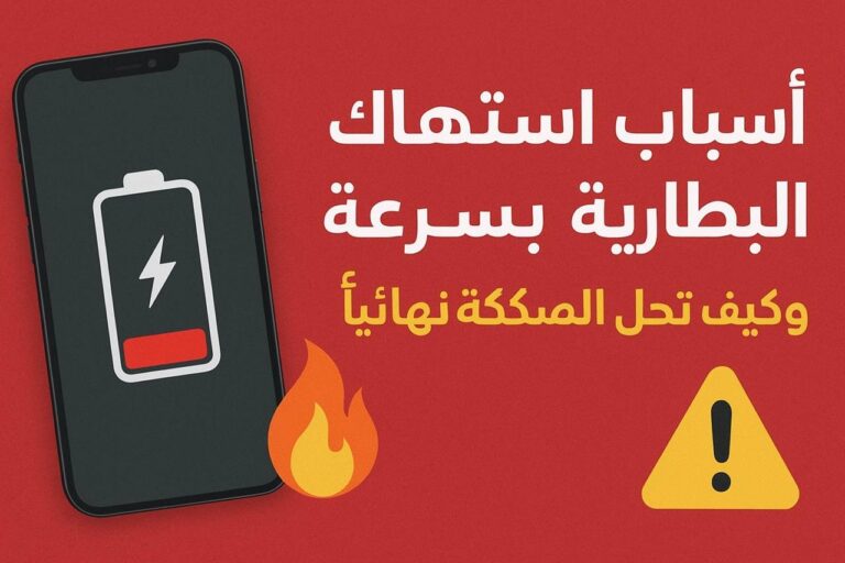 أسباب استهلاك البطارية بسرعة وكيف تحل المشكلة نهائيًا (دليل شامل 2025)